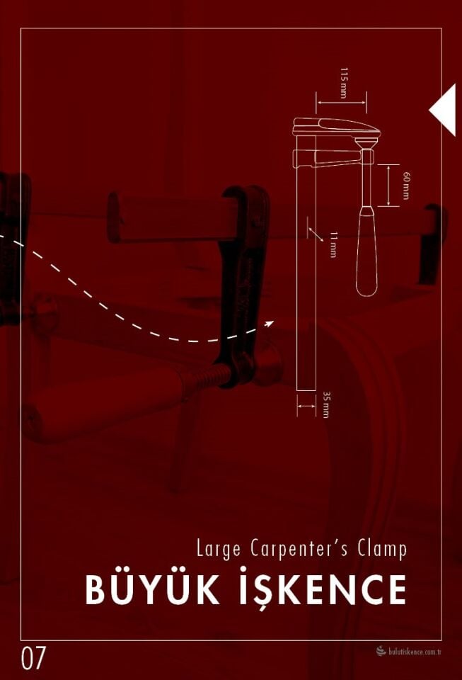 BULUT Large Cast Iron Clamp 30 cm (300×120 mm)