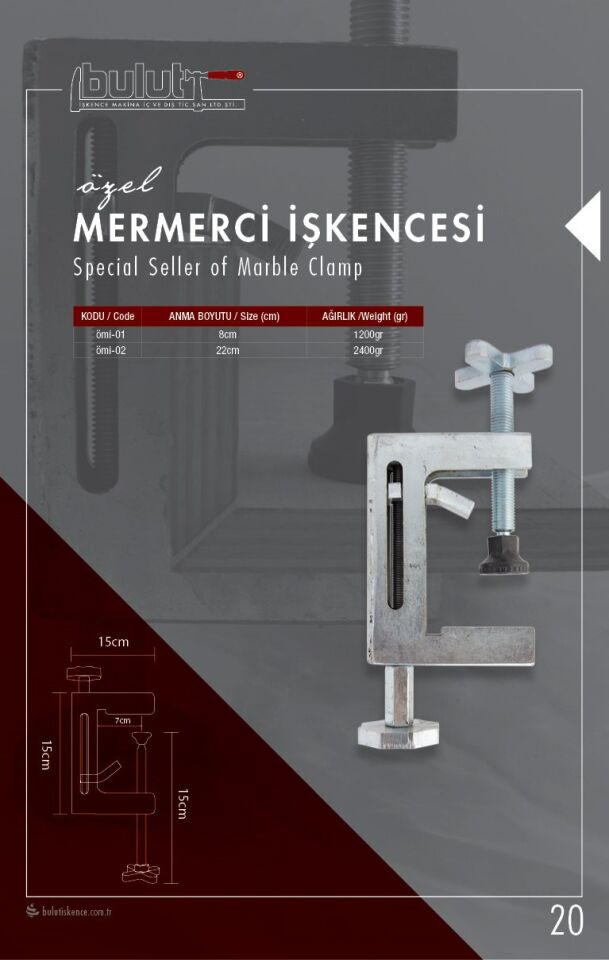 BULUT Özel Mermerci İşkencesi 22 cm