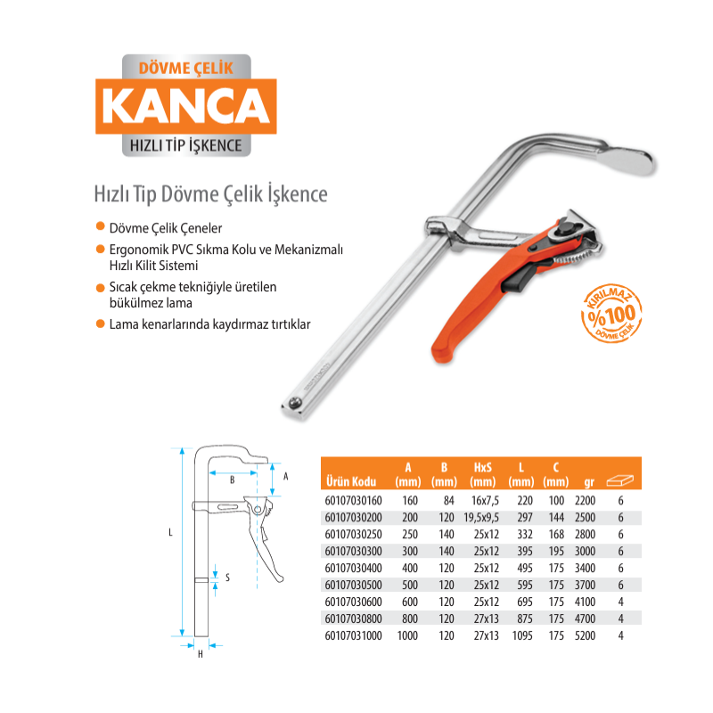 Kanca Quick Type Vice 30 cm 300x140 mm