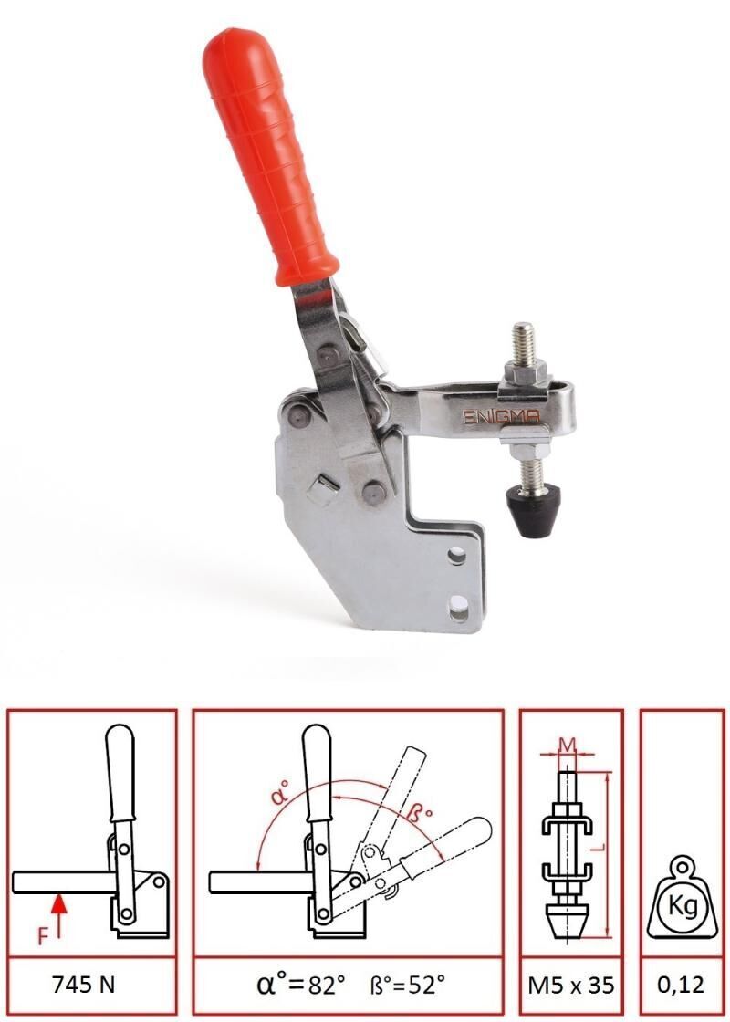 Enigma Alın Taban Clamp Dikey Bağlantı Elemanı 1103 P